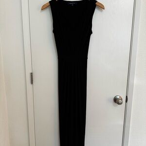 Evan Picone Black Sleeveless Sheath Maxi Dress